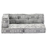 NNEVL Pouffe Light Grey Fabric