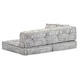 NNEVL Pouffe Light Grey Fabric