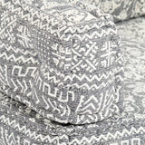 NNEVL Pouffe Light Grey Fabric