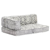 NNEVL Pouffe Light Grey Fabric