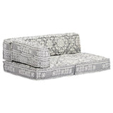 NNEVL Pouffe Light Grey Fabric