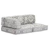 NNEVL Pouffe Light Grey Fabric