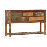 NNEVL Sideboard 120x30x75 cm Solid Reclaimed Wood