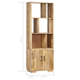 NNEVL Bookshelf 60x35x180 cm Solid Mango Wood