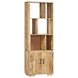 NNEVL Bookshelf 60x35x180 cm Solid Mango Wood