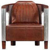 NNEVL Aviator Armchair Brown Real Leather