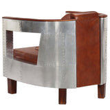 NNEVL Aviator Armchair Brown Real Leather