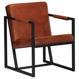 NNEVL Armchair Brown Real Leather