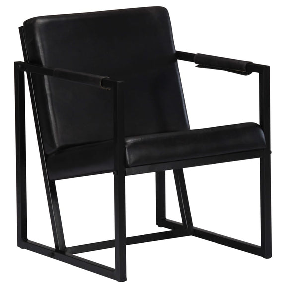 NNEVL Armchair Black Real Leather