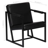 NNEVL Armchair Black Real Leather