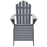 NNEVL Garden Chair with Ottoman Wood Grey