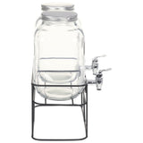 NNEVL Beverage Dispensers 2 pcs with Stand 2 x 4  L Glass