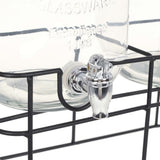 NNEVL Beverage Dispensers 2 pcs with Stand 2 x 4  L Glass