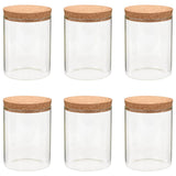 NNEVL Storage Glass Jars with Cork Lid 6 pcs 650 ml