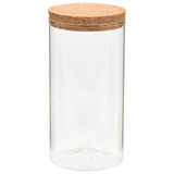 NNEVL Storage Glass Jars with Cork Lid 6 pcs 1400 ml