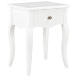 NNEVL Nightstand White 40x30x50 cm Solid Pine Wood