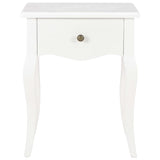 NNEVL Nightstand White 40x30x50 cm Solid Pine Wood