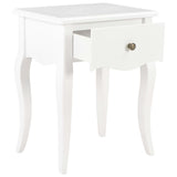 NNEVL Nightstand White 40x30x50 cm Solid Pine Wood