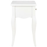 NNEVL Nightstand White 40x30x50 cm Solid Pine Wood