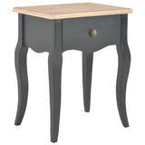NNEVL Nightstand Black and Brown 40x30x50 cm Solid Pine Wood