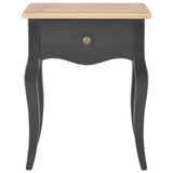 NNEVL Nightstand Black and Brown 40x30x50 cm Solid Pine Wood