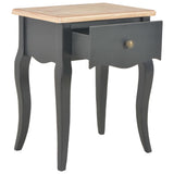 NNEVL Nightstand Black and Brown 40x30x50 cm Solid Pine Wood