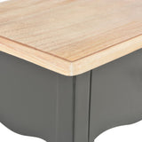NNEVL Nightstand Black and Brown 40x30x50 cm Solid Pine Wood