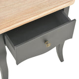 NNEVL Nightstand Black and Brown 40x30x50 cm Solid Pine Wood