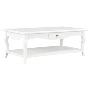 NNEVL Coffee Table White 110x60x40 cm MDF