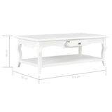 NNEVL Coffee Table White 110x60x40 cm MDF