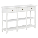 NNEVL Console Table White 120x30x76 cm MDF