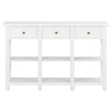 NNEVL Console Table White 120x30x76 cm MDF