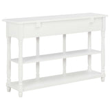 NNEVL Console Table White 120x30x76 cm MDF