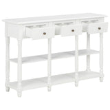 NNEVL Console Table White 120x30x76 cm MDF
