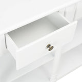 NNEVL Console Table White 120x30x76 cm MDF