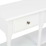 NNEVL Console Table White 120x30x76 cm MDF
