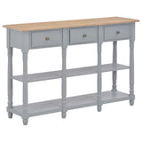 NNEVL Console Table Grey 120x30x76 cm MDF