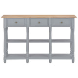 NNEVL Console Table Grey 120x30x76 cm MDF