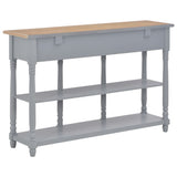 NNEVL Console Table Grey 120x30x76 cm MDF