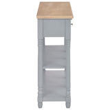 NNEVL Console Table Grey 120x30x76 cm MDF
