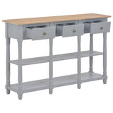 NNEVL Console Table Grey 120x30x76 cm MDF