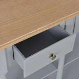 NNEVL Console Table Grey 120x30x76 cm MDF