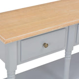 NNEVL Console Table Grey 120x30x76 cm MDF
