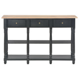 NNEVL Console Table Black 120x30x76 cm MDF