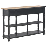 NNEVL Console Table Black 120x30x76 cm MDF