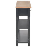 NNEVL Console Table Black 120x30x76 cm MDF