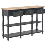 NNEVL Console Table Black 120x30x76 cm MDF