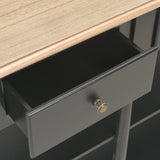 NNEVL Console Table Black 120x30x76 cm MDF