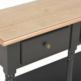 NNEVL Console Table Black 120x30x76 cm MDF