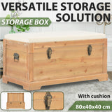 NNEVL Storage Chest with Cushion 80x40x40 cm MDF